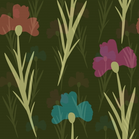 Floral pattern with decorative flowersのイラスト素材