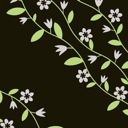 Floral background with white flowersのイラスト素材