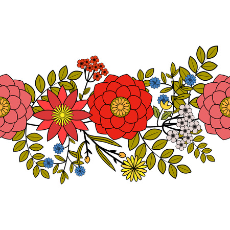 Seamless pattern with floral ornamentのイラスト素材