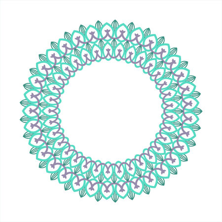 Round framework with decorative ornamentのイラスト素材