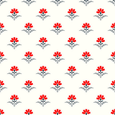 Seamless pattern with floral ornament