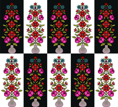 Seamless pattern with flowering bunchesのイラスト素材