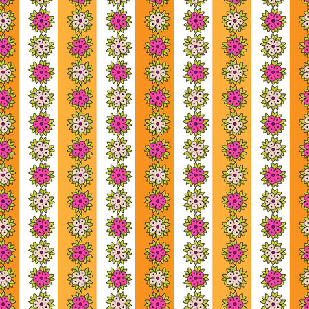 Seamless pattern with decorative flowersのイラスト素材