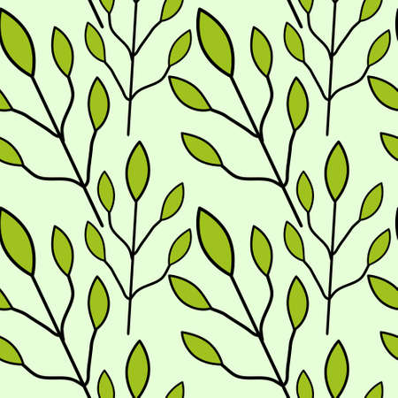 Seamless pattern with plant ornamentのイラスト素材
