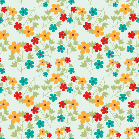 Seamless pattern with floral ornamentのイラスト素材