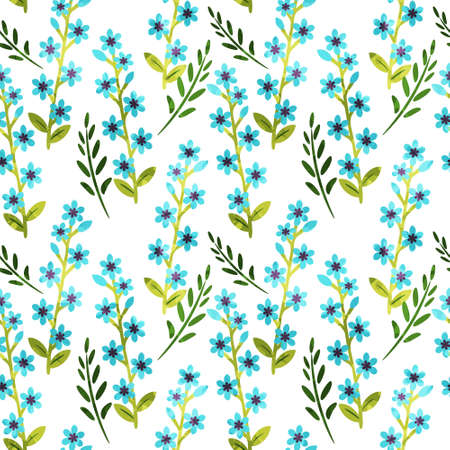 Seamless pattern with decorative flowers,のイラスト素材