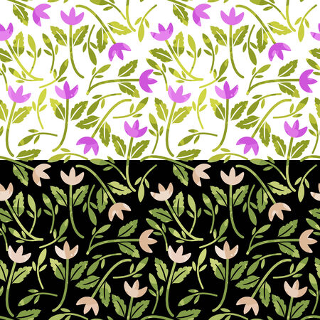 Seamless pattern with floral ornamentのイラスト素材