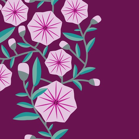 Floral card with decorative bindweedのイラスト素材