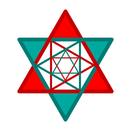 Six-pointed star abstract design