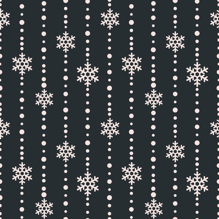 Seamless pattern with snowlfakes and dotsのイラスト素材
