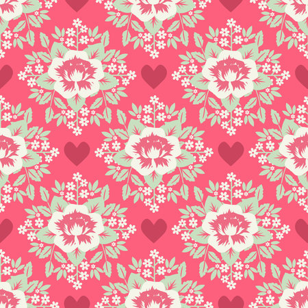 Seamless pattern with decorative rosesのイラスト素材