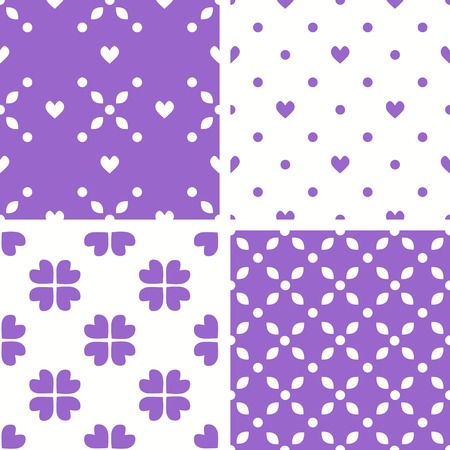 Seamless patterns with abstract ornamentのイラスト素材