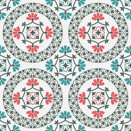 Abstract seamless pattern with flowersのイラスト素材