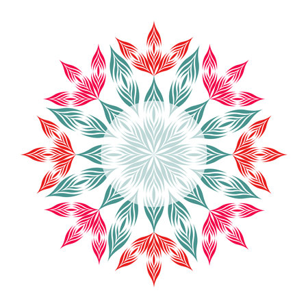 Floral ornamentale element with tulipsのイラスト素材