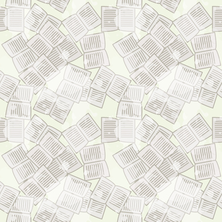 Seamless pattern with books and overlayのイラスト素材