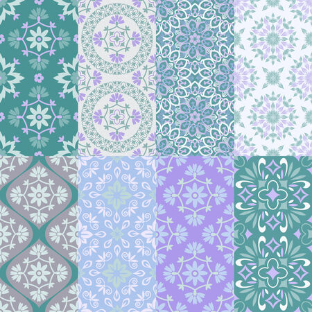 Patterns set with decorative ornamentのイラスト素材