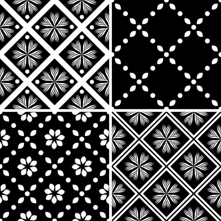 Seamless patterns with decorative ornamentのイラスト素材