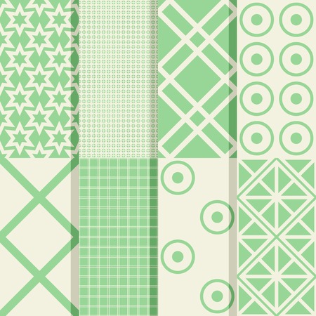 Seamless patterns with geometric ornamentのイラスト素材