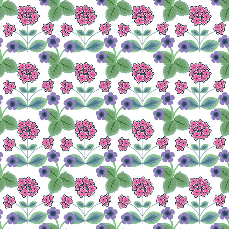Seamless pattern with decorative flowersのイラスト素材