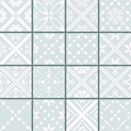 Patterns set with decorative ornamentのイラスト素材