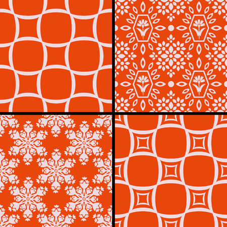 Seamless patterns with decoratie ornamentのイラスト素材