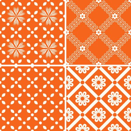 Seamless patterns with decorative ornamentのイラスト素材
