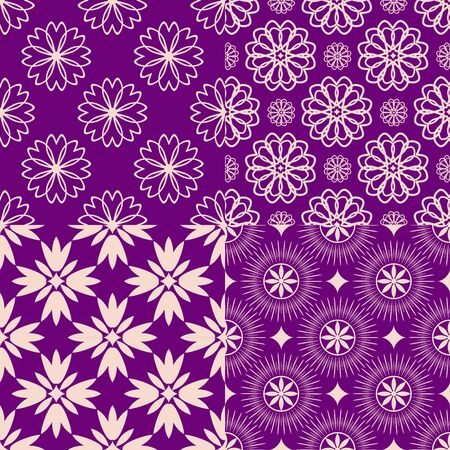 Seamless patterns with decorative ornamentのイラスト素材