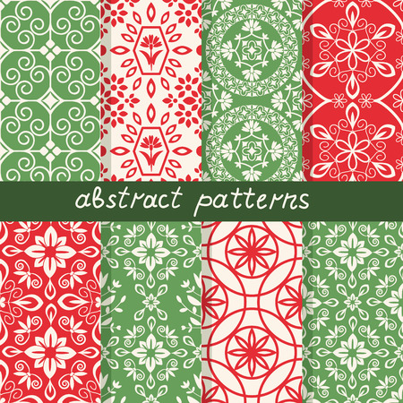 Patterns set with decorative ornamentのイラスト素材