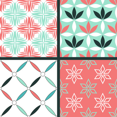 Seamless patterns with decorative ornamentのイラスト素材