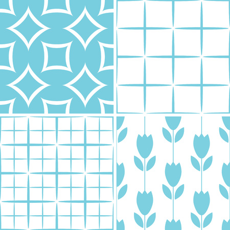 Seamless patterns with decorative ornamentのイラスト素材