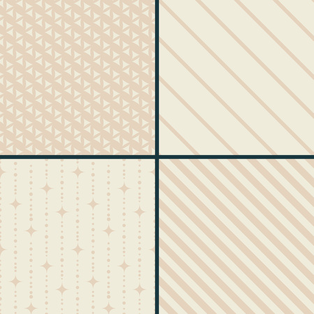 Pattern set with decorative ornamentのイラスト素材