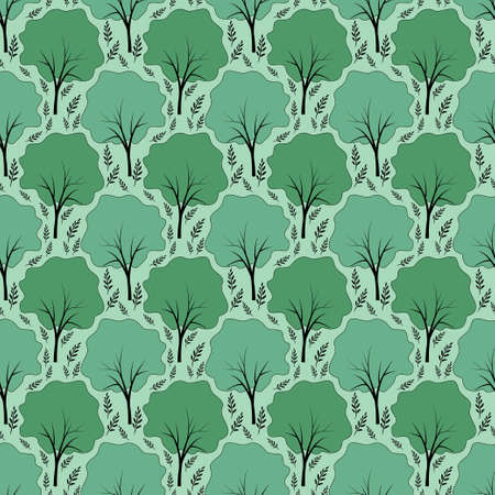 Seamless park decorative vector patternのイラスト素材