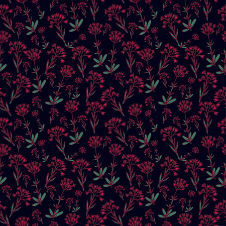 Seamless floral pattern hand drawnのイラスト素材