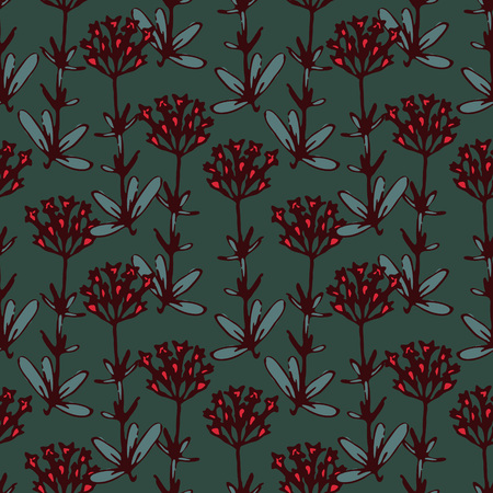Decorative hand drawn floral patternのイラスト素材