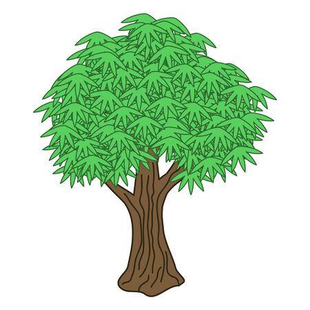 Decorative isolated abstract vector treeのイラスト素材