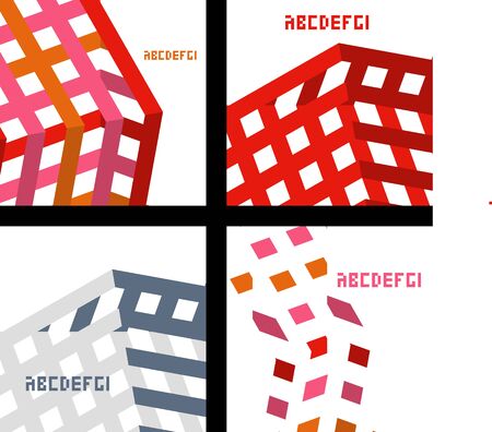 Business card templates with abstract patternのイラスト素材