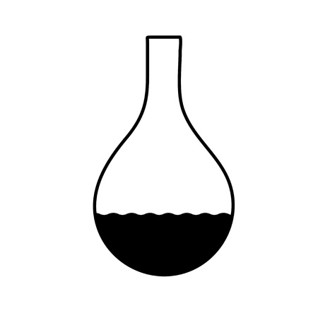 Simple black and white flask iconのイラスト素材