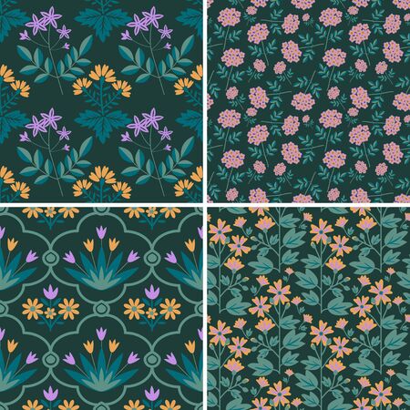 Seamless pattern with decorative ornamentのイラスト素材