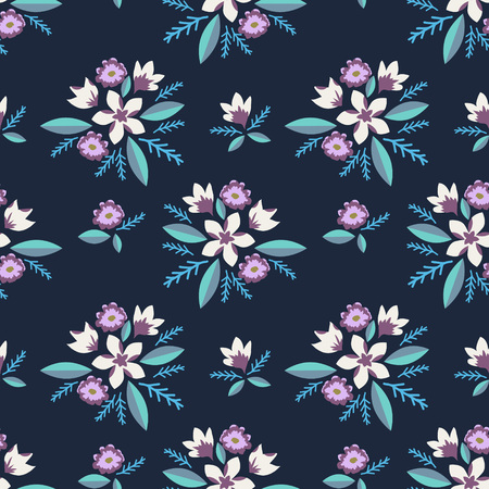 Seamless pattern with decorative flowersのイラスト素材
