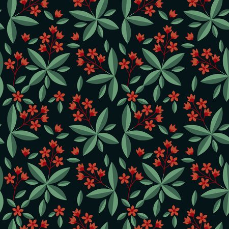 Seamless pattern with decorative flowersのイラスト素材