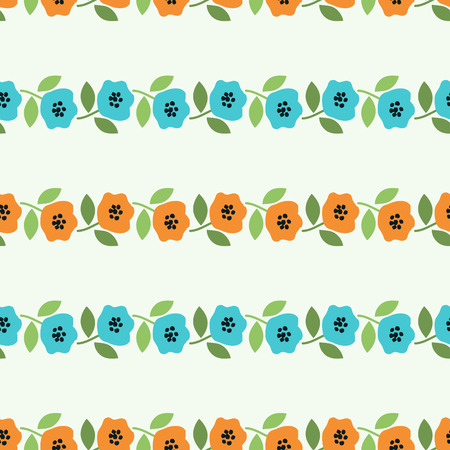 Seamless pattern with decorative flowersのイラスト素材