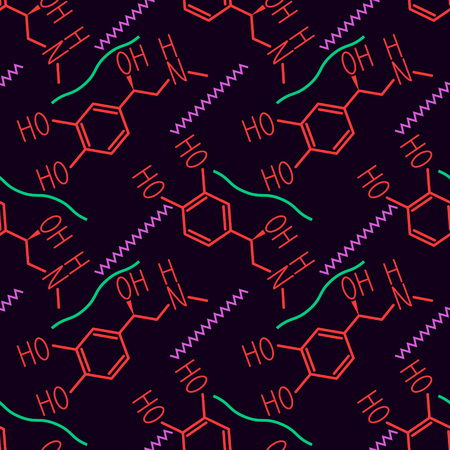 Seamless epinephrine molecule vector patternのイラスト素材
