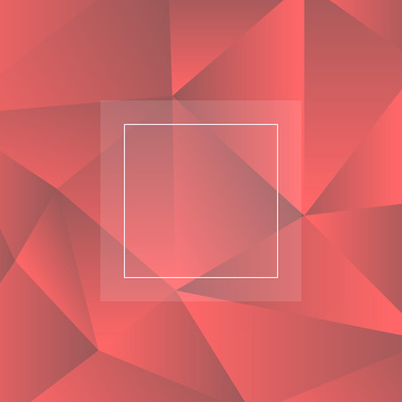 Red banner with trianglesのイラスト素材