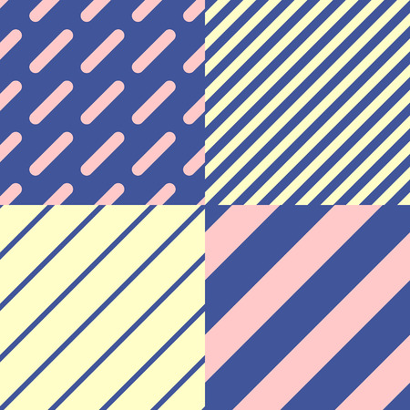 Seamless simple geometric patterns setのイラスト素材