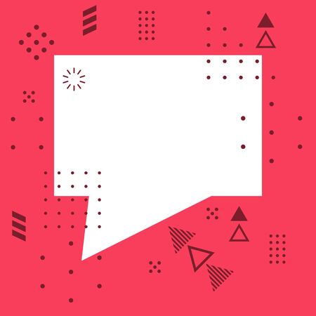 Speech balloon background white on redのイラスト素材