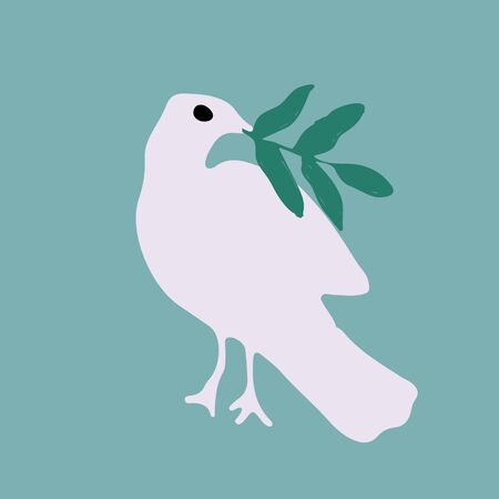 Day of peace illustration with birdのイラスト素材