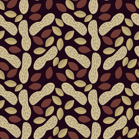 Seamless peanuts vector decorative patternのイラスト素材