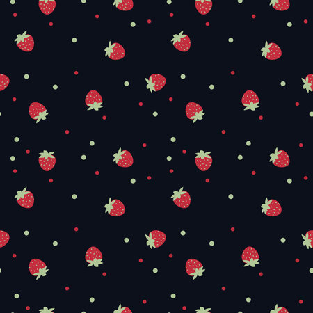 Seamless pattern with decorative strawberriesのイラスト素材