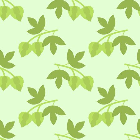 Seamless hops plant vector patternのイラスト素材