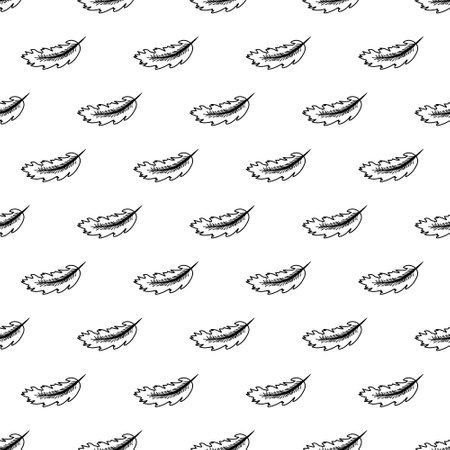 Seamless feathers black and white patternのイラスト素材
